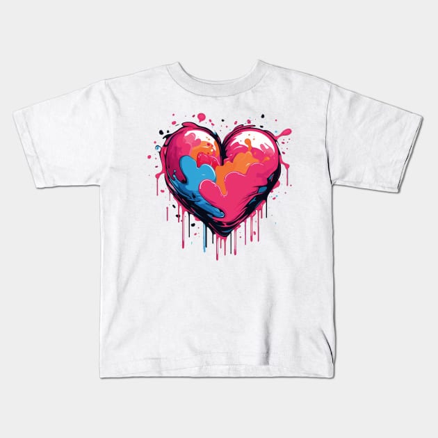 Urban Heart Kids T-Shirt by apsi